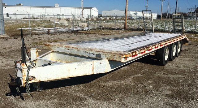 1977 Belshe T-4 Dovetail Equipment Trailer GVW 18,000 w/ Ramps (930288)